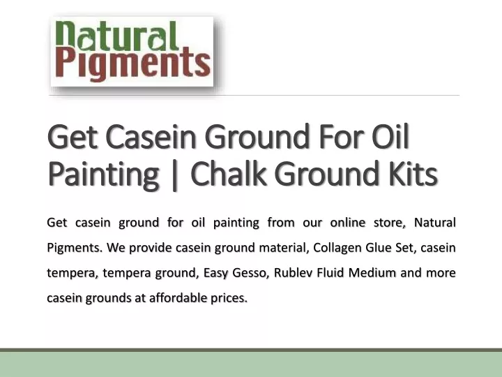 get casein ground for oil painting chalk ground kits