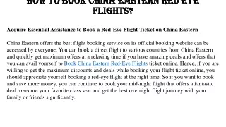 How to Book China Eastern Red Eye Flights - Faresflow