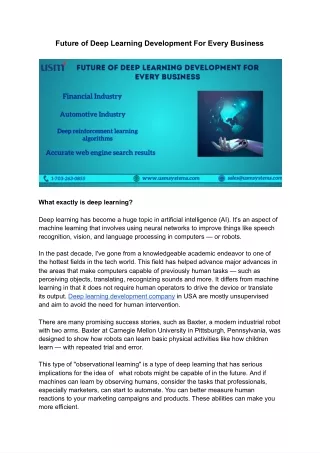future of deep learning development for every