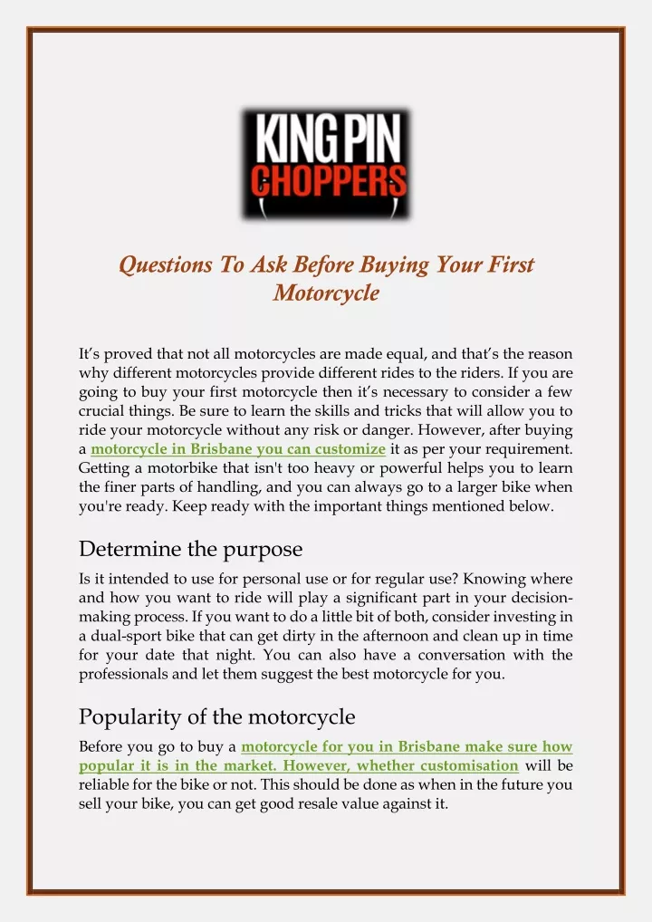questions to ask before buying your first
