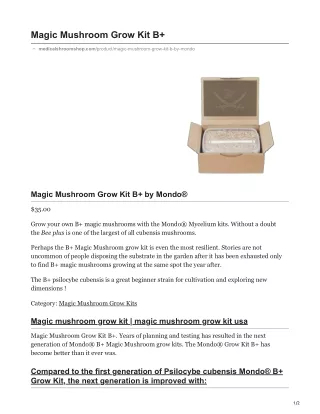 Magic Mushroom Grow Kit B