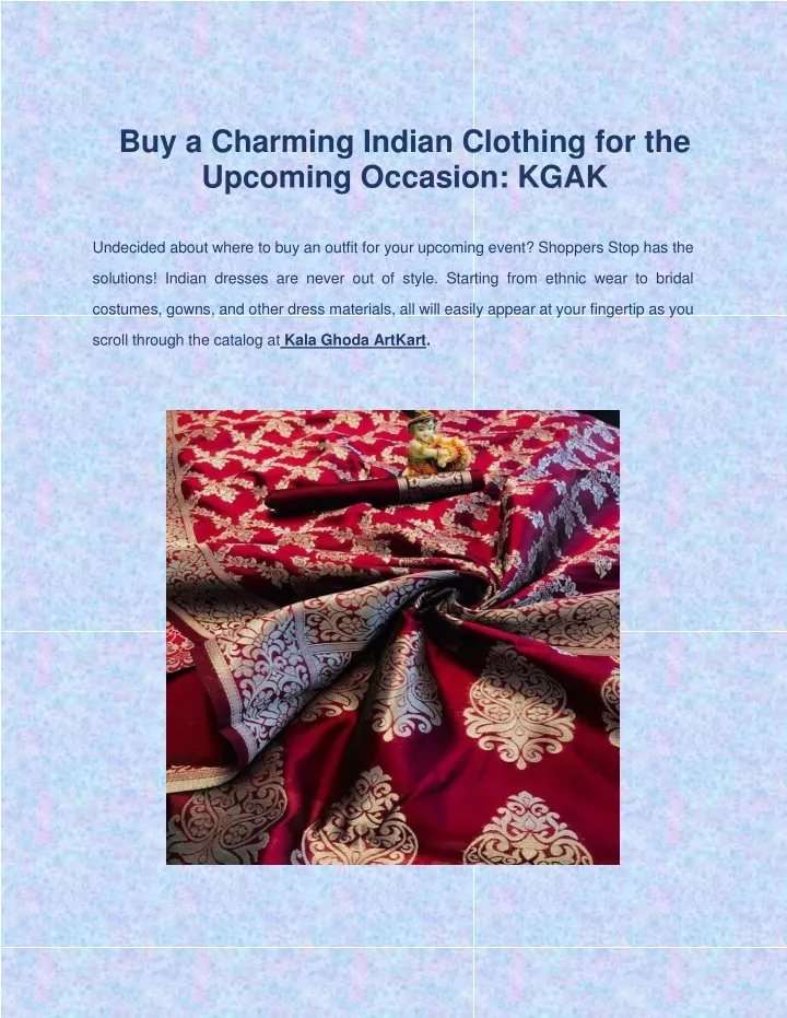buy a charming indian clothing for the upcoming