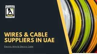 Wires & Cable Suppliers In UAE  Electric Wire & Electric Cable