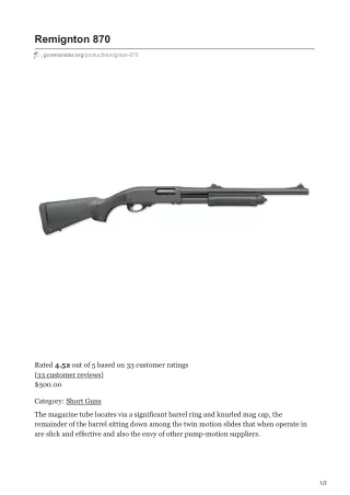 Buy Remignton 870