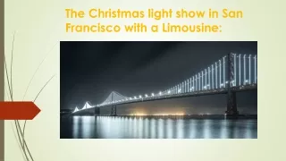 The Christmas light show in San Francisco with