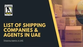 List of Shipping Companies & Agents in UAE  Shipping Services