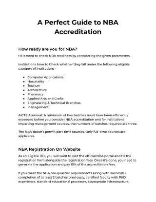 A Perfect Guide to NBA Accreditation