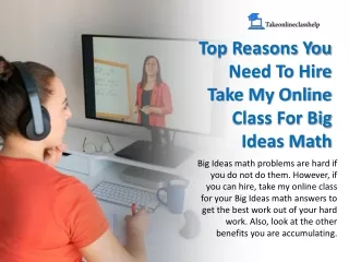 Top Reasons You Need To Hire Take My Online Class For Big Ideas Math