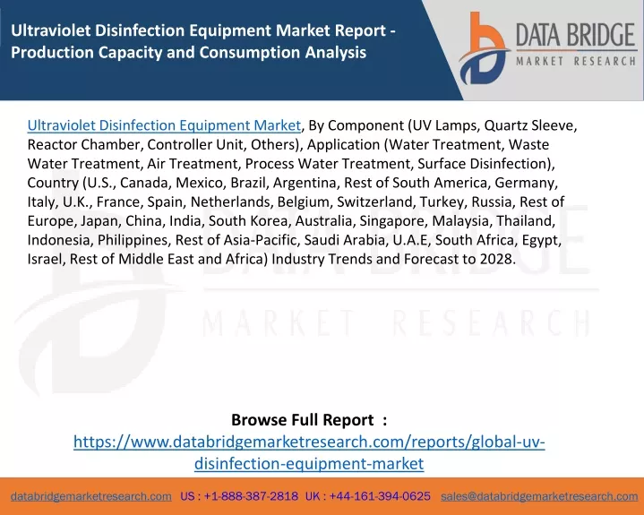 ultraviolet disinfection equipment market report