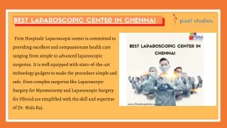 BEST LAPAROSCOPIC CENTER IN CHENNAI