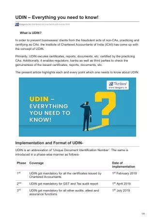 udin everything you need to know