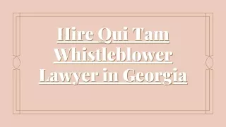 Professional Qui Tam Whistleblower Attorney in Georgia