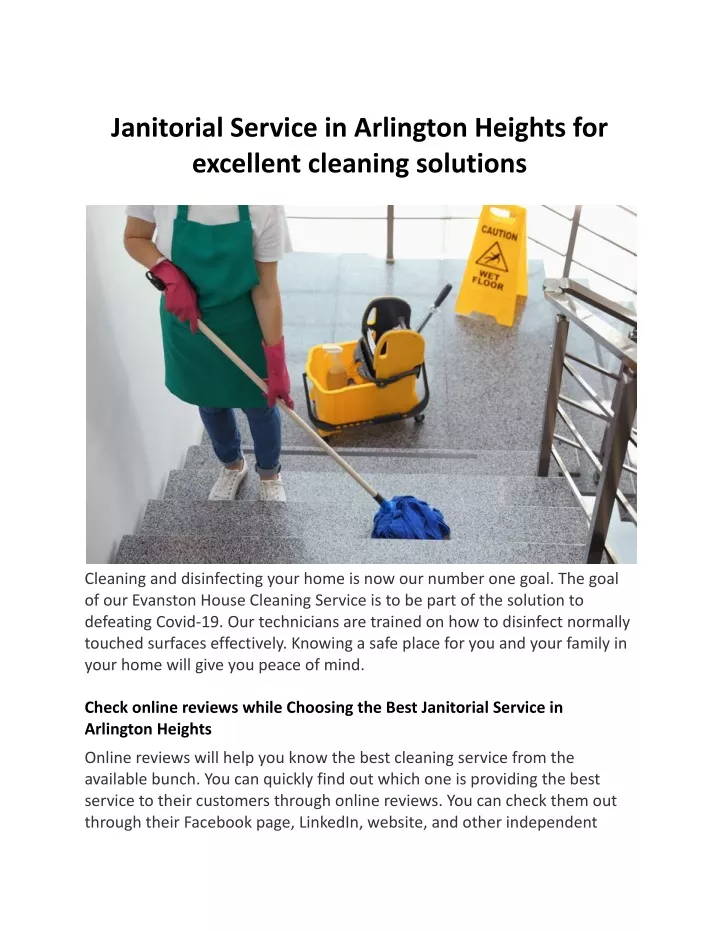 janitorial service in arlington heights