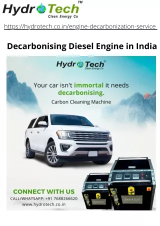 Decarbonising Diesel Engine in India  Hydrotech