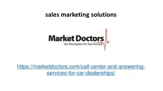 sales marketing solutions