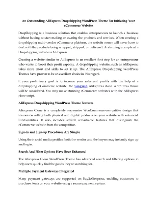an outstanding aliexpress dropshipping wordpress