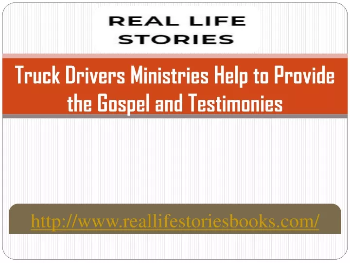 truck drivers ministries help to provide