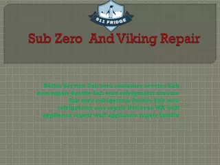 sub zero and viking repair