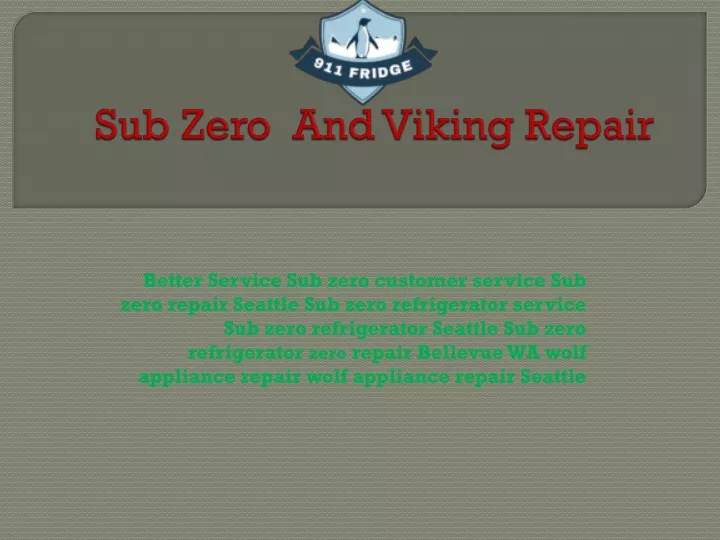 sub zero and viking repair
