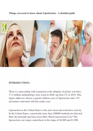 Things you need to know about LipoSuction - A detailed guide