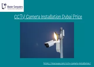 CCTV Camera Installation Dubai Price | Macouae