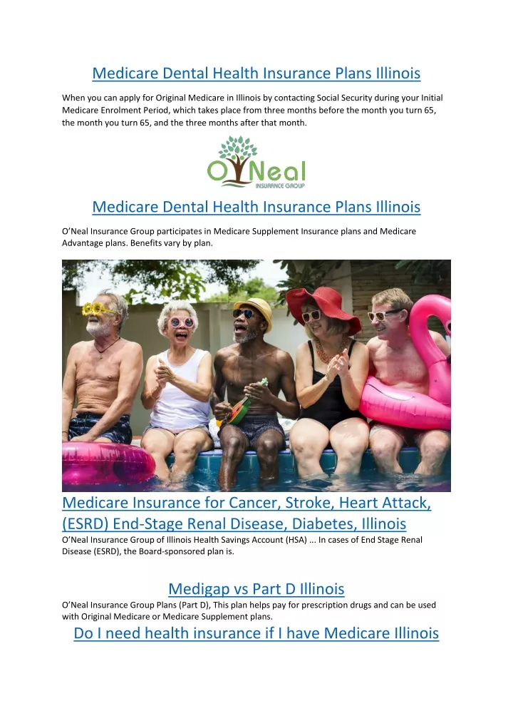 medicare dental health insurance plans illinois