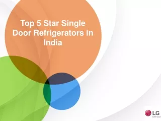 Top 5 Star Single Door Refrigerators in India