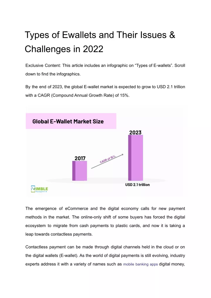 types of ewallets and their issues challenges