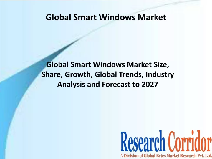 global smart windows market