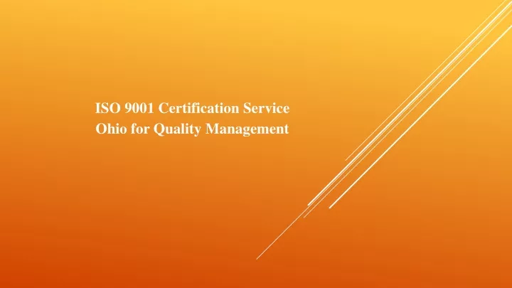 iso 9001 certification service ohio for quality