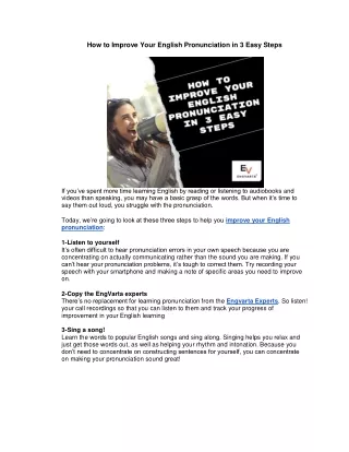 how to improve your english pronunciation