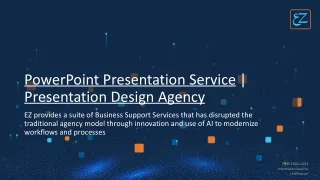 What is the range of services offered by a powerpoint presentation services agen