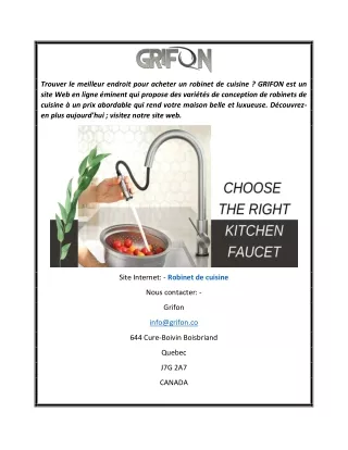 Robinet de cuisine  Grifon