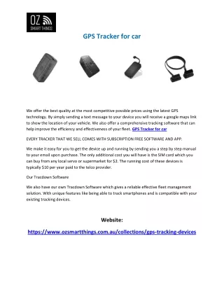 gps tracker for car