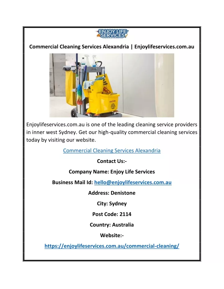 commercial cleaning services alexandria