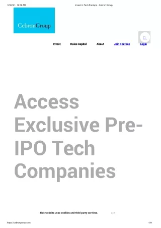 Invest in Tech Startups - Cebron Group-