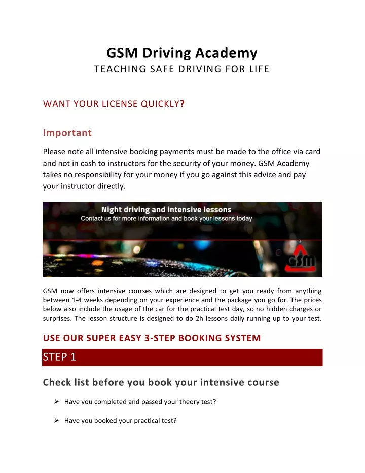 gsm driving academy teaching safe driving for life