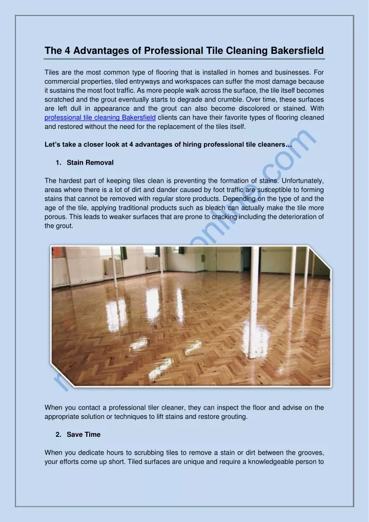 the 4 advantages of professional tile cleaning