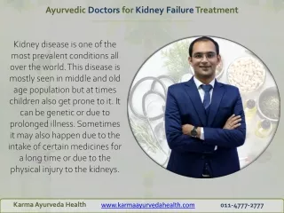 Ayurvedic Doctors for Kidney Failure Treatment