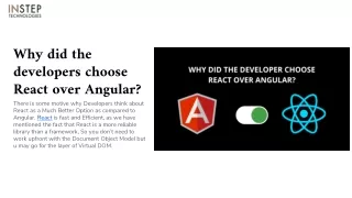 Why did the developers choose React over Angular