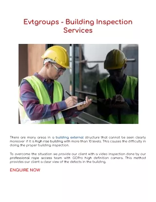 Evtgroups - Building Inspection Services
