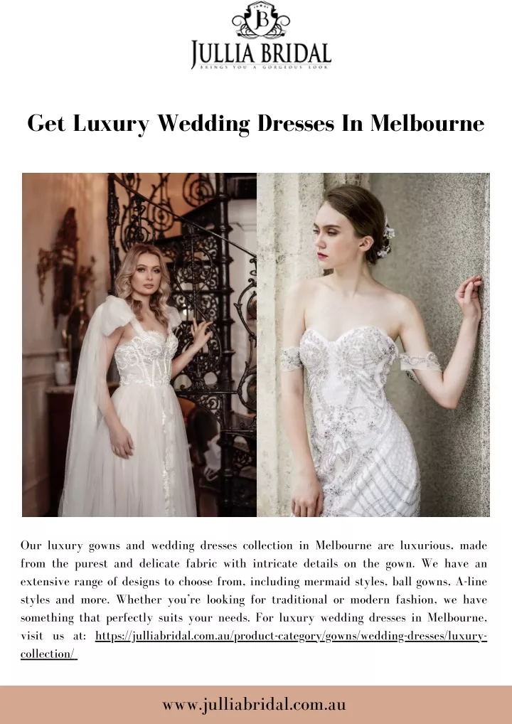 get luxury wedding dresses in melbourne