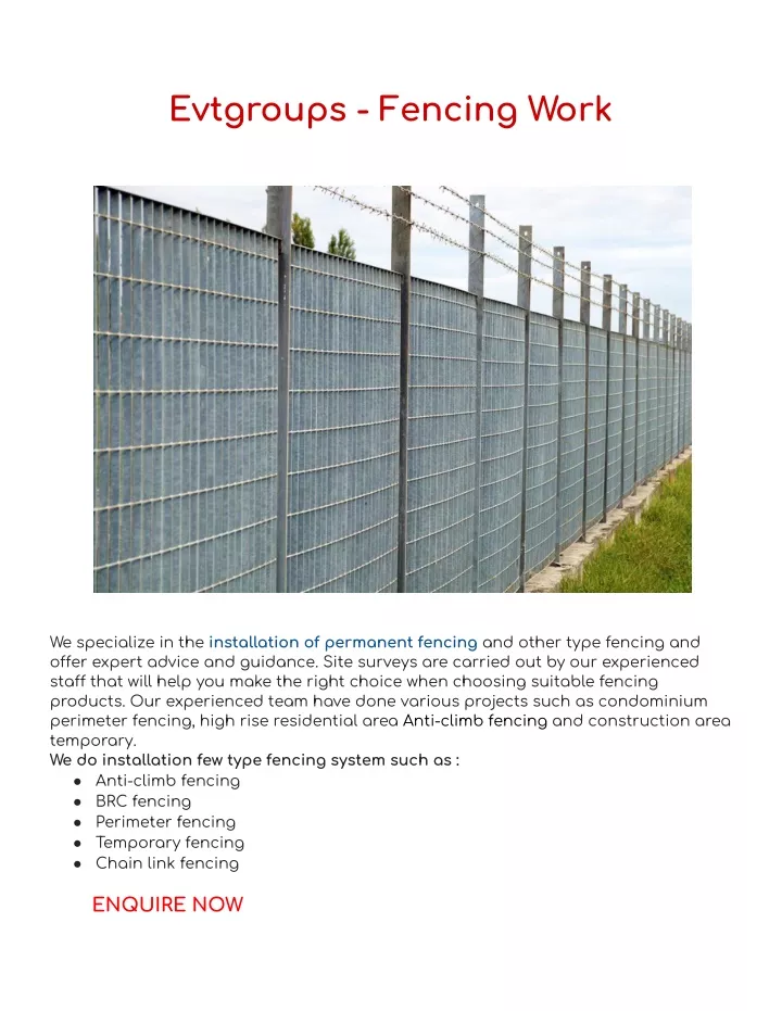 evtgroups fencing work