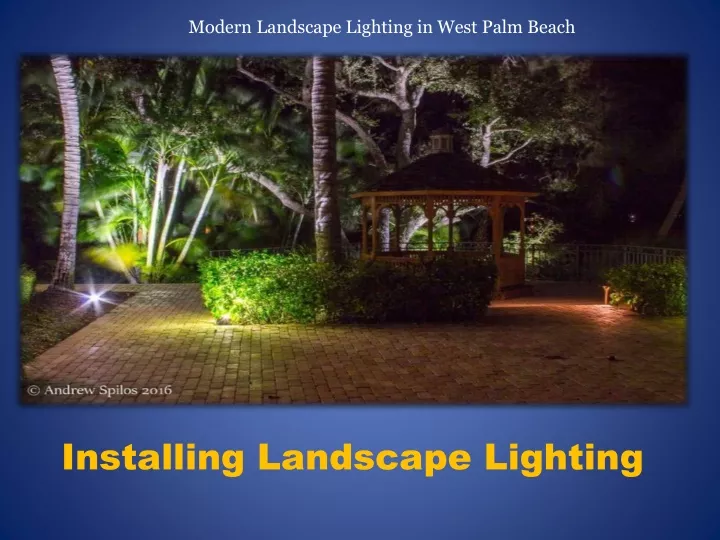 modern landscape lighting in west palm beach