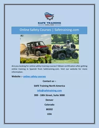 online safety courses safetraining com