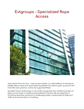 Evtgroups - Specialized Rope Access