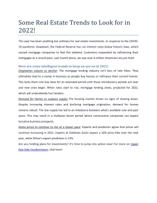some real estate trends to look for in 2022