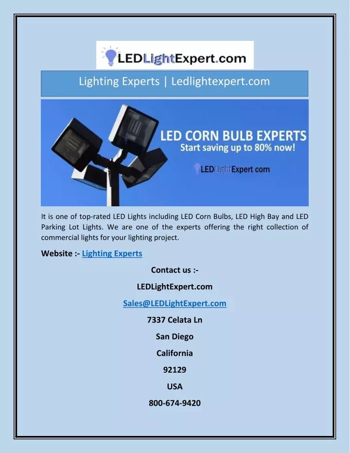 lighting experts ledlightexpert com