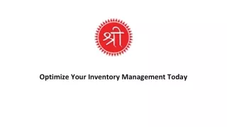 Optimize Your Inventory Management Today