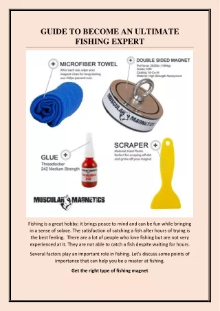 GUIDE TO BECOME AN ULTIMATE FISHING EXPERT